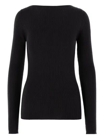 Rick Owens Ribbed Open-back Top In Black