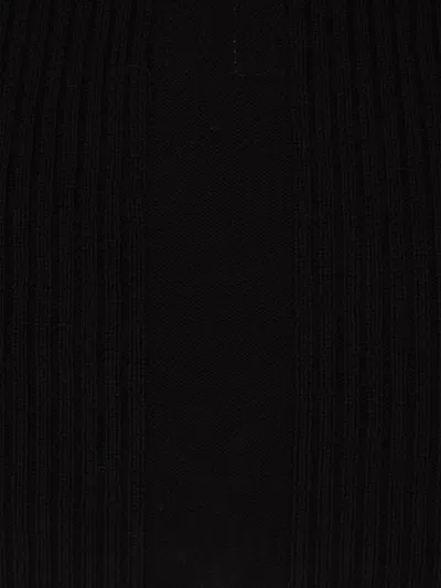 Rick Owens Ribbed Open-back Top In Black