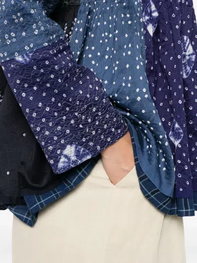 Injiri Patchwork Bell-sleeve Jacket In Black