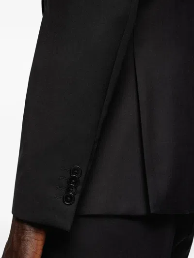 Hugo Boss Two-button Plain Jacket In Black