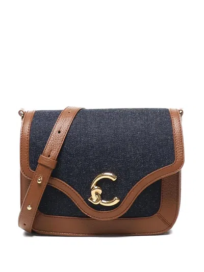 Coccinelle Denim Leather Shoulder Bag