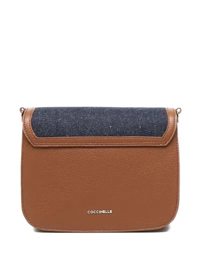 Coccinelle Denim Leather Shoulder Bag