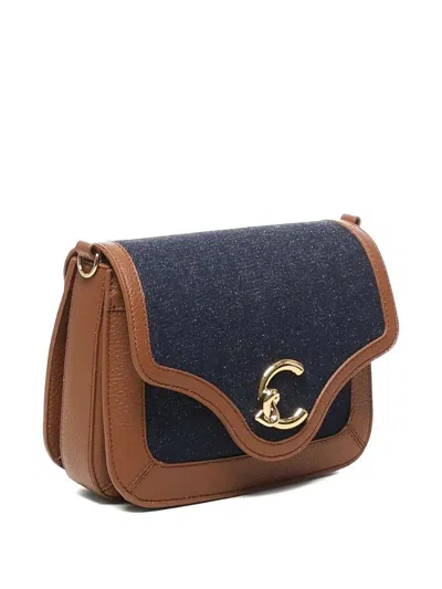 Coccinelle Denim Leather Shoulder Bag