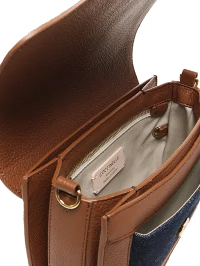 Coccinelle Denim Leather Shoulder Bag