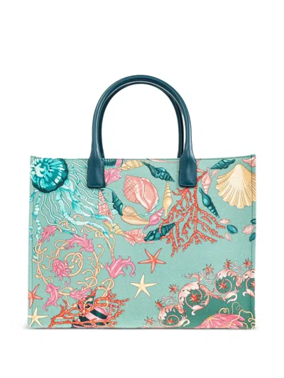 Versace Medusa-head Graphic-print Tote Bag