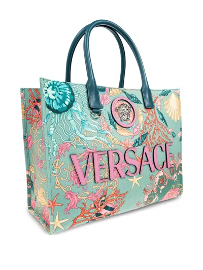 Versace Medusa-head Graphic-print Tote Bag
