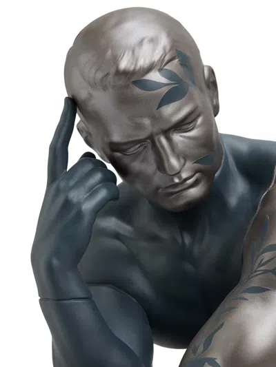 Lladrò Reflections Of Nature Him Sculpture (51cm X 29cm) In Gray