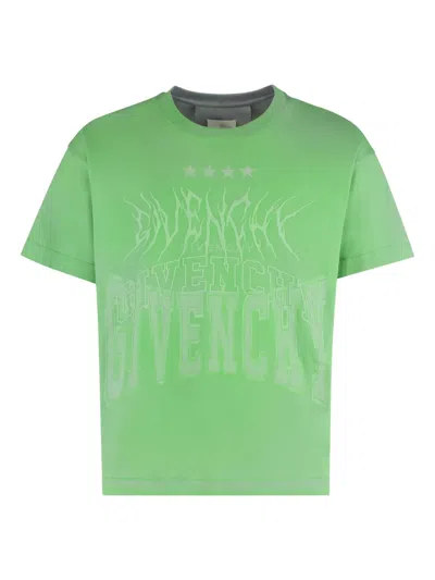 Givenchy Cotton Crew-neck T-shirt In Green