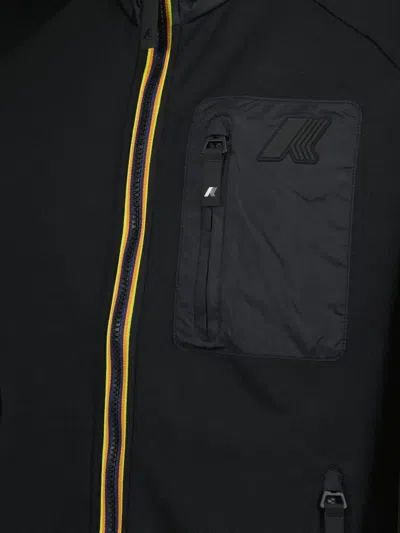K-way Lecrey Double-zip High-neck Jacket In Black