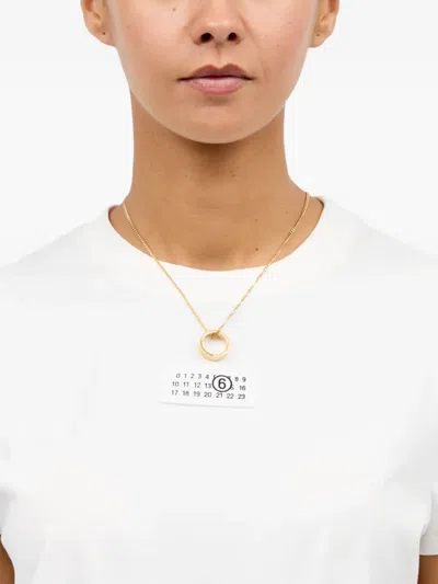 Mm6 Maison Margiela Mm6 By Maison Margiela Numeric Minimal Signature Necklace In Gold