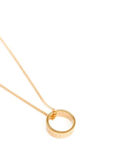 Mm6 Maison Margiela Mm6 By Maison Margiela Numeric Minimal Signature Necklace In Gold