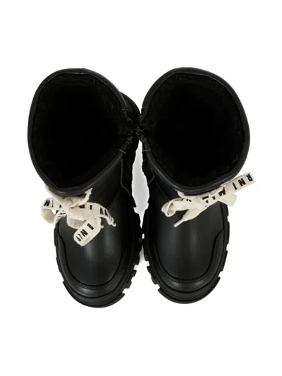 Marni Lace-up Detail Lug-sole Boots In Black