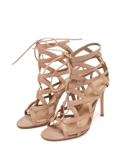 Pre-owned Gianvito Rossi 2024 110mm Leather Sandals In Pink