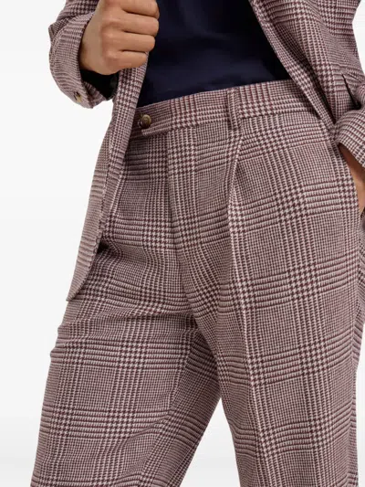 Brunello Cucinelli Pleated Cotton-cashmere Blend Trousers In Multi
