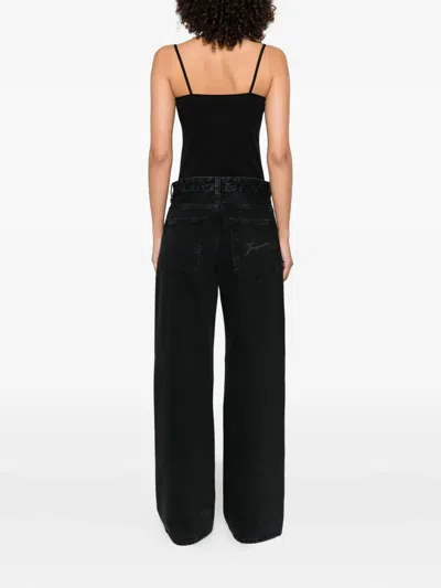 Jacquemus Le De-nimes Droit Jeans Women In Black
