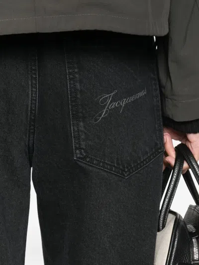 Jacquemus Le De-nimes Droit Jeans Women In Black