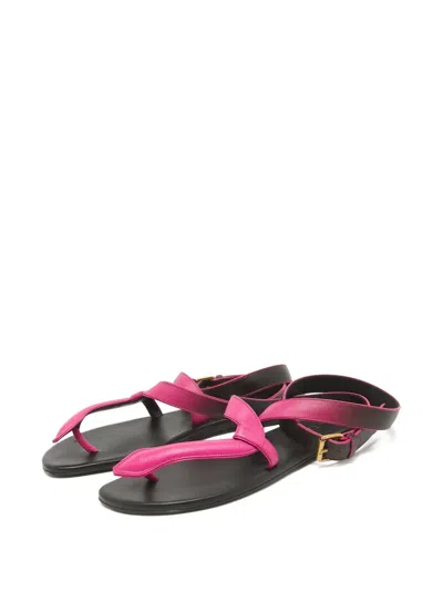 Pre-owned Dior Ankle Strap Leather Sandals In Pink