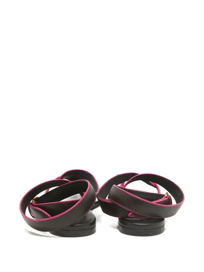 Pre-owned Dior Ankle Strap Leather Sandals In Pink