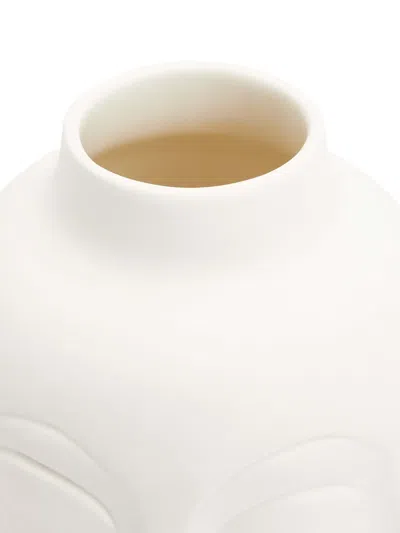 Jonathan Adler Dora Maar Embossed-face Vase (12.24cm X 20.95cm) In White