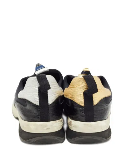 Pre-owned Fendi Studded Slip-on Sneakers In Black