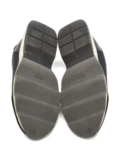 Pre-owned Fendi Studded Slip-on Sneakers In Black
