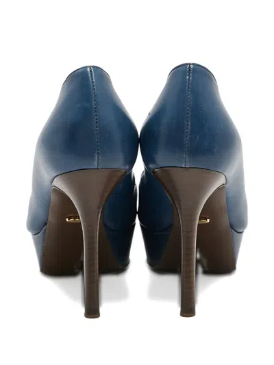 Pre-owned Sergio Rossi Vintage  120mm Platform Pumps In Blue