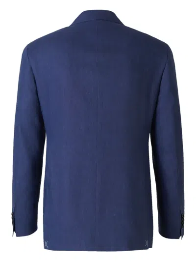 Canali Two-button Flap-pocket Suit In Blue