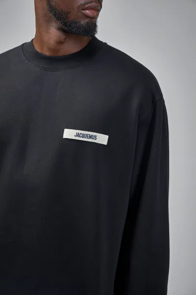 Jacquemus Le Sweatshirt Gros Grain In Black