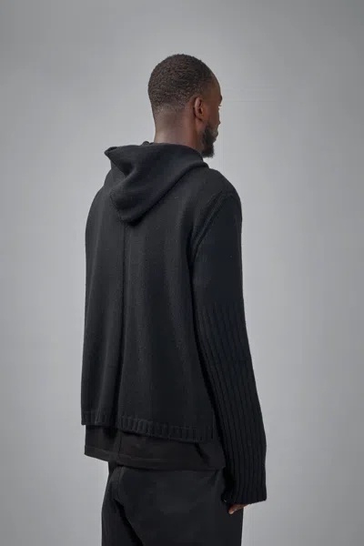 Rick Owens Mens Black Gimp Oversized Stretch-woven Hoody In Black