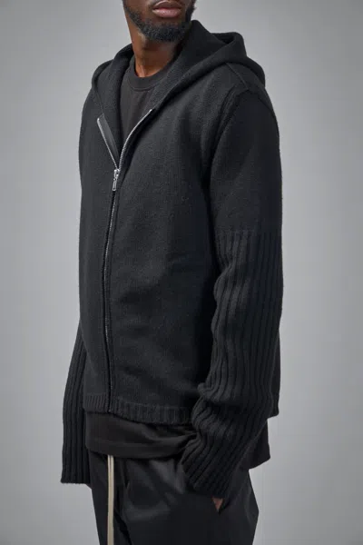 Rick Owens Mens Black Gimp Oversized Stretch-woven Hoody In Black