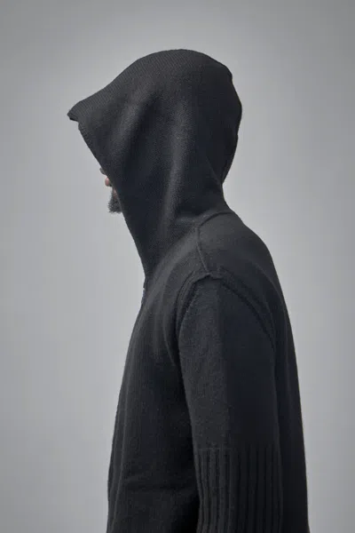 Rick Owens Mens Black Gimp Oversized Stretch-woven Hoody In Black