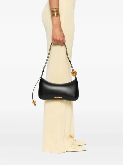 Jacquemus Women Black Top Zip Fastening Adjustable Shoulder Strap Internal Patch Pocket Contrast
