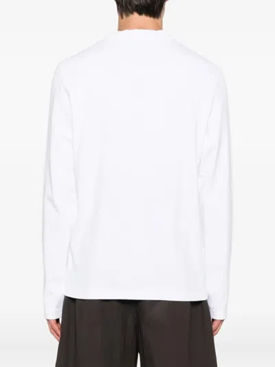 Jacquemus Le Tshirt Gros Grain Cotton Ls  T-shirt In White