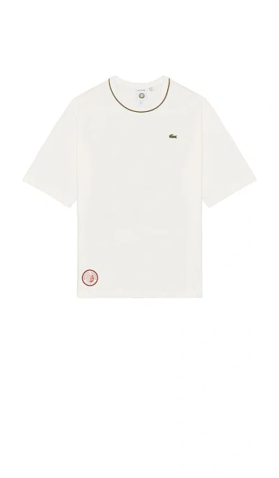 Lacoste Roland Garros Edition Jersey T-shirt In White