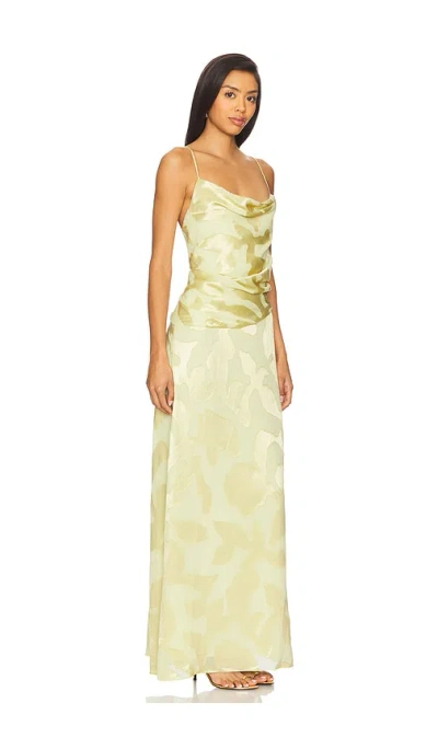 Simkhai Jessa Draped Gown In Yellow