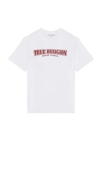 True Religion Logo Tee In White