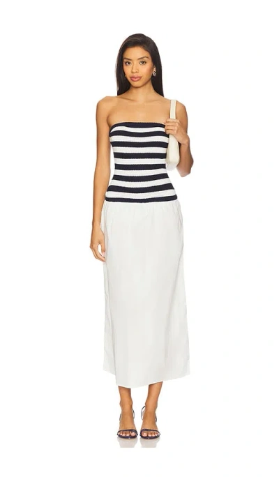Onia Crochet Knit Poplin Maxi Dress