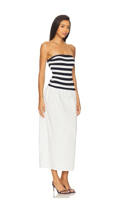 Onia Crochet Knit Poplin Maxi Dress