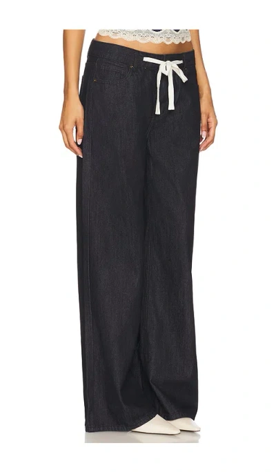 Lioness Slouched Tie Up Pants Onyx In Blue