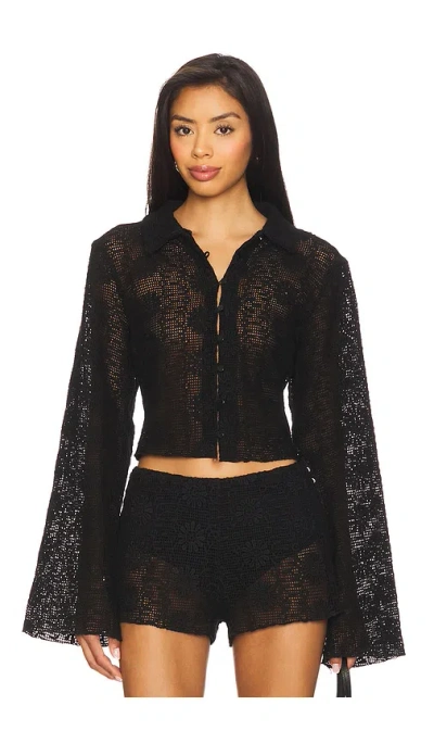 Lioness Babydoll Top In Black