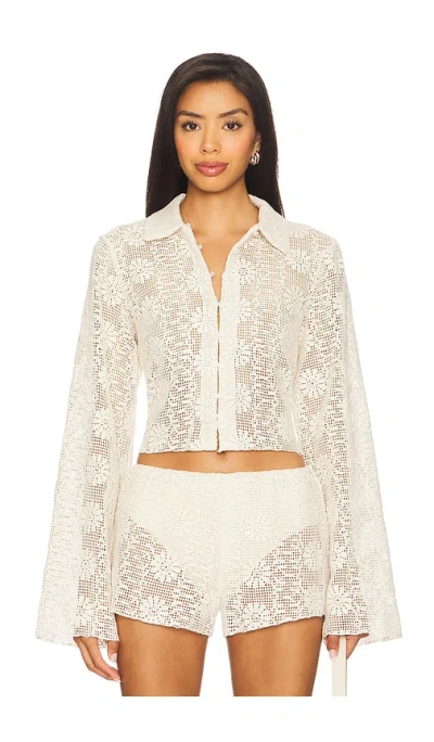 Lioness Babydoll Top In White
