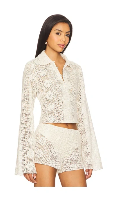 Lioness Babydoll Top In White