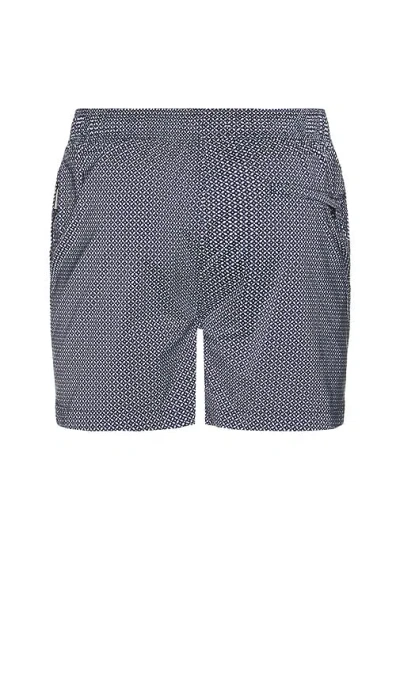 Onia Charles Swim Trunks 5 Diamand Geo Deep Navy In Blue