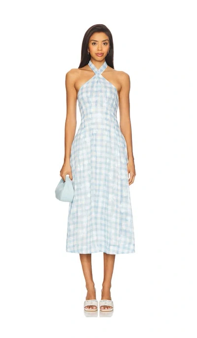 For Love & Lemons Claudette Gingham Midi Dress In Multi