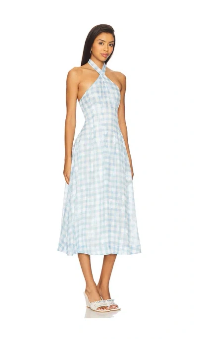 For Love & Lemons Claudette Gingham Midi Dress In Multi