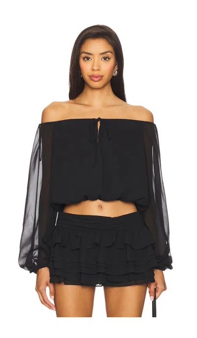 Amanda Uprichard X Revolve Dallas Top In Black
