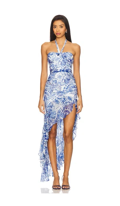 Amanda Uprichard Marabou Dress In Multi