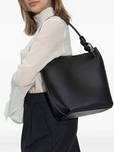 Jw Anderson Borsa A Secchiello In Pelle Nera  Donna In Black