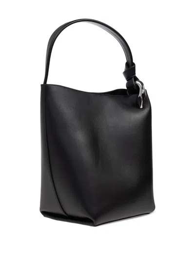 Jw Anderson Borsa A Secchiello In Pelle Nera  Donna In Black