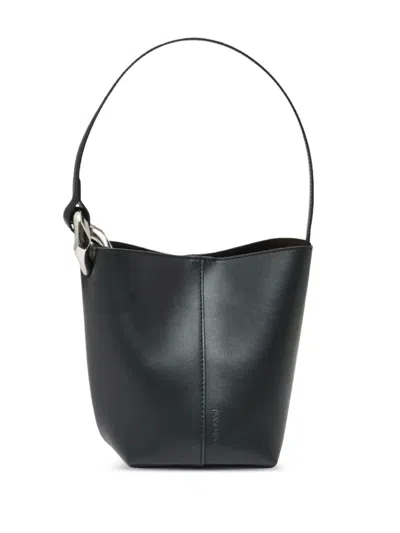 Jw Anderson J. W.anderson The Jwa Corner Small Bucket Bag In Black